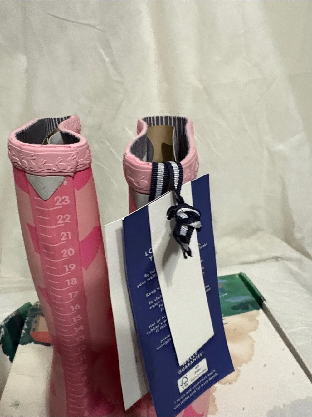 Joules Kids' Pink Giraffe Rain Boots size US 2 NWT